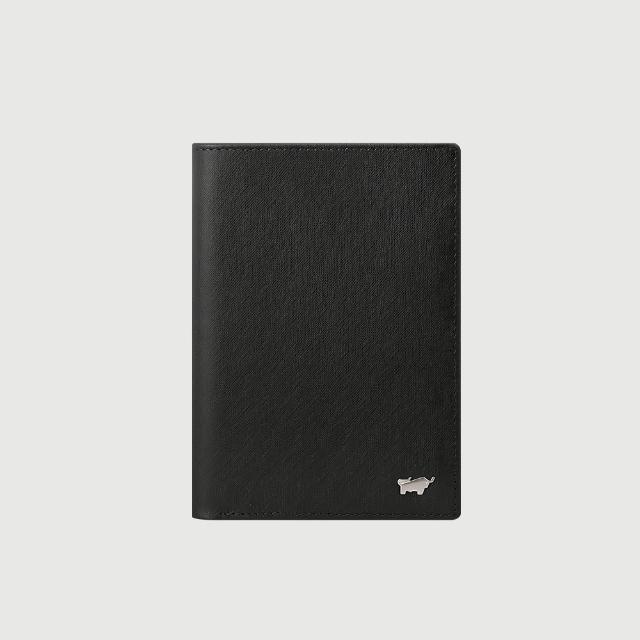 【BRAUN BUFFEL 德國小金牛】HOMME-M 3卡護照夾-黯黑(BF306-500-BK) 送禮推薦