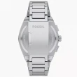 【FOSSIL】Everett 時尚三眼計時手錶-銀x灰藍/44mm 618年中慶 推薦(FS6154)
