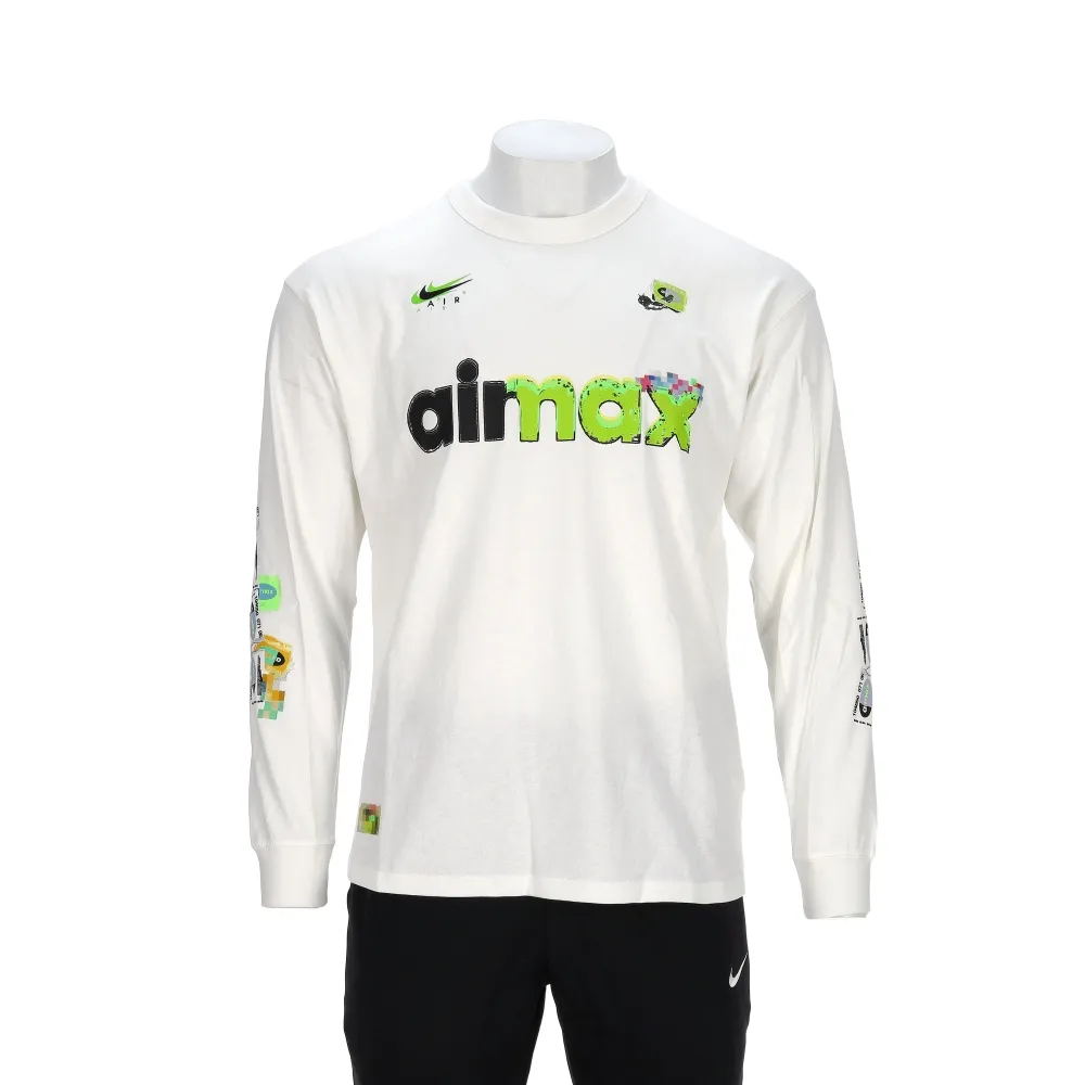 NIKE 耐吉】As M Nsw Fam Reunion Ls Tee 長袖男款白色印花薄T IQ3976 