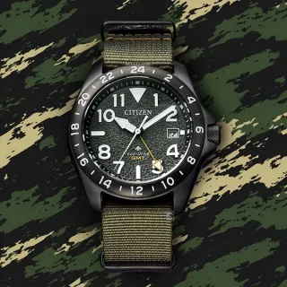 【CITIZEN 星辰】PROMASTER Land系列 GMT兩地時區 光動能腕錶 男錶 手錶-BJ7155-05X