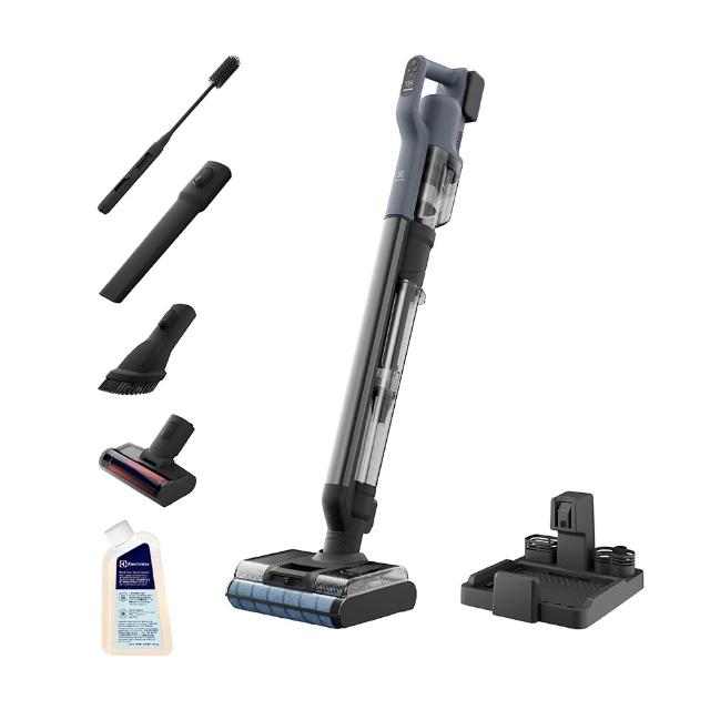 【Electrolux 伊萊克斯】極適家居800 三合一熱烘除蟎熱烘吸拖洗地機/吸塵器 (EFW81704 冰川藍)