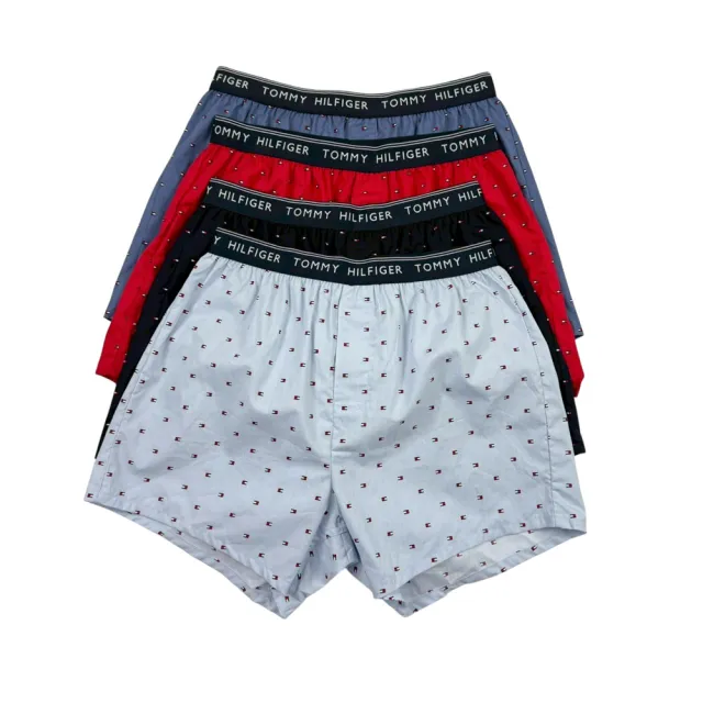 【TOMMY HILFIGER】男內褲 四件組 盒裝 四角褲 湯米 純棉 內褲 平口內褲 透氣內褲 寬鬆 透氣 @1790
