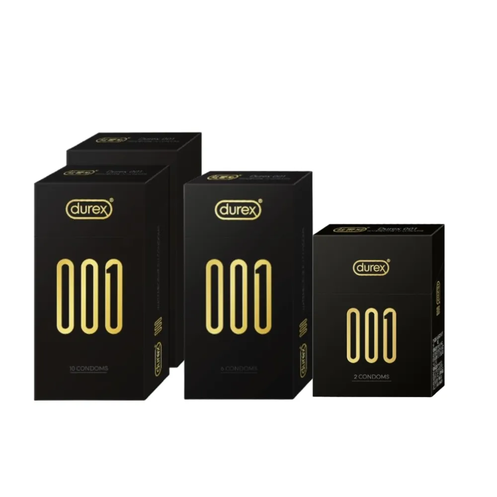 【Durex 杜蕾斯】001水性PU衛生套標準裝10入x2+6入+2入(共28入  保險套/衛生套/避孕套/安全套/避孕)