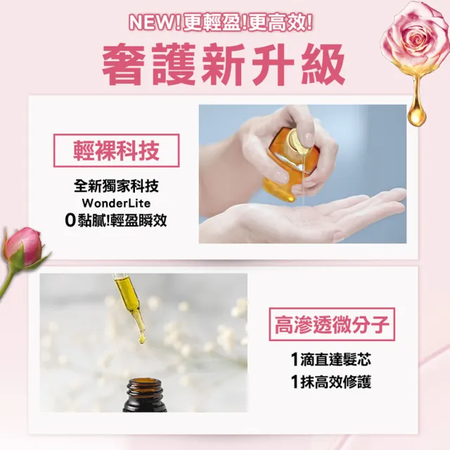 【L’OREAL Paris 巴黎萊雅】全新升級 金緻護髮精油補充包90ml_金色版/玫瑰版/棕色版(護髮油)