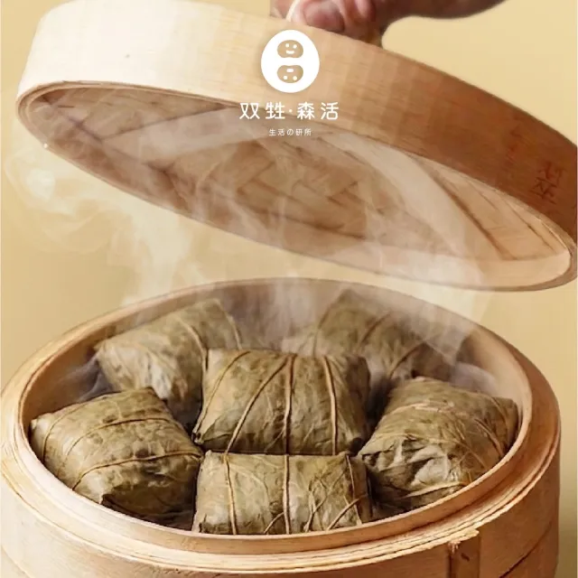 【易牙居】双甡．森活 聯名御品荷葉糯米飯 100gx6入/盒 附提袋(送禮/港點/鮑魚/干貝/中元普渡/拜拜)