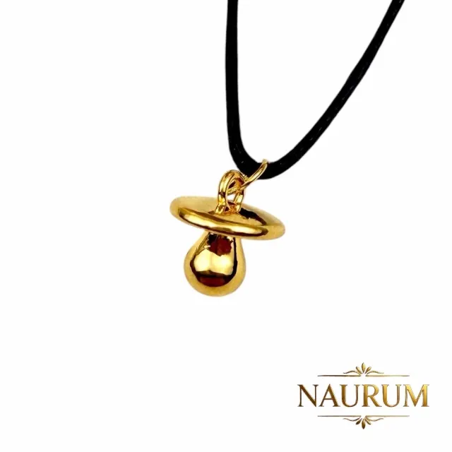 (NAURUM)黃金墜飾安枕無憂金奶嘴0.06錢附贈皮繩