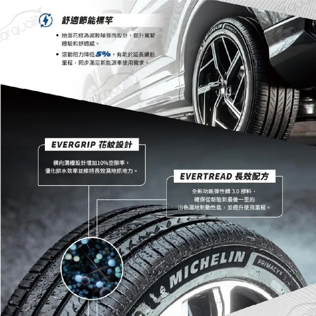 【Michelin 米其林】PRIMACY 5 輪胎四入組送安裝_ 225/45/18吋(車麗屋)