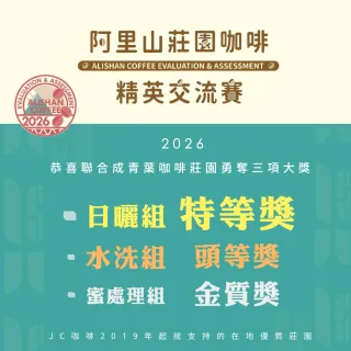 【JC咖啡】濾掛咖啡禮盒│單一莊園-阿里山聯合成青葉咖啡水洗x1盒│淺焙(10gx20包;盒裝附提袋)中秋禮盒推薦