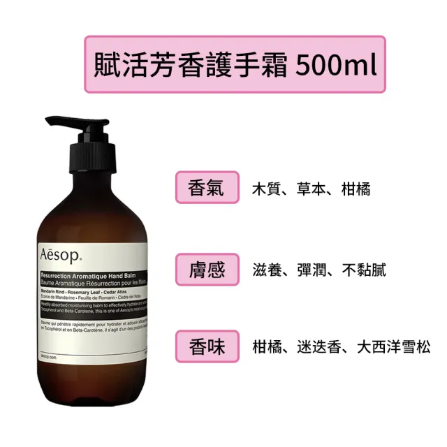 【Aesop】賦活芳香手護組 (國際航空版/手部清潔露+護手霜/送禮))