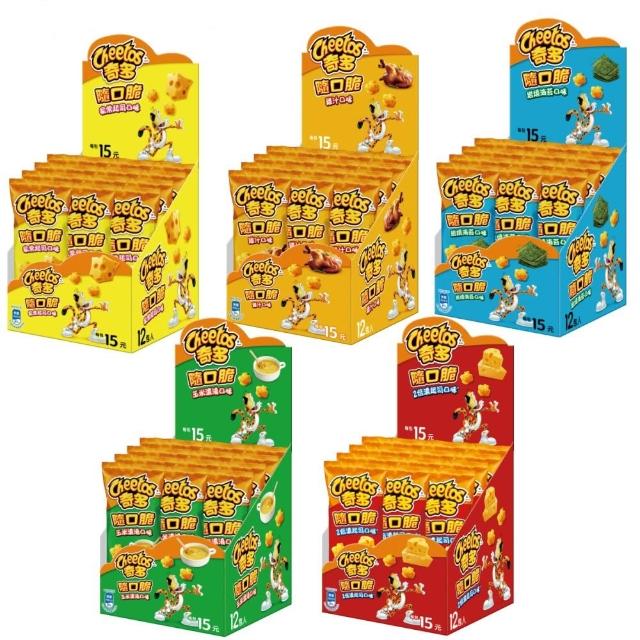 【cheetos 奇多】奇多隨口脆系列X2盒(家常起司/雞汁/玉米濃湯/海苔/2倍濃起司)
