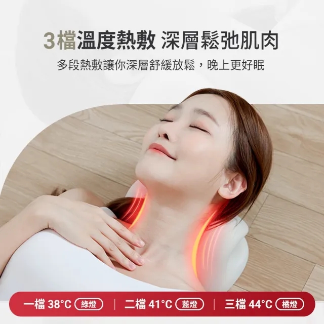 【3ZeBra 三隻斑馬】頸椎熱敷牽引枕(頸椎牽引器 肩頸按摩器)