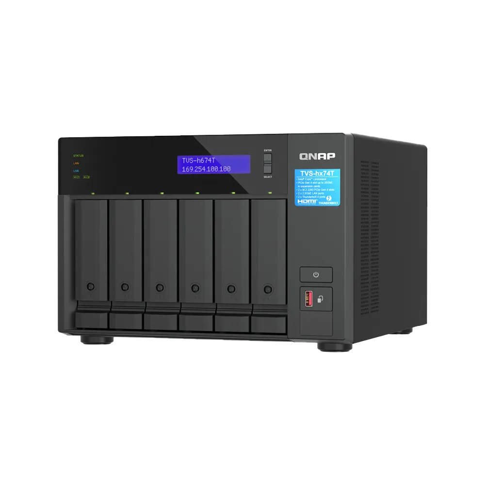 【QNAP】搭希捷IronWolf Pro 28TBx2★TVS-h874T-i9-64G 9-Bay Thunderbolt NAS網路儲存伺服器