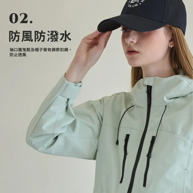 【ELLE ACTIVE】女款 機能防風防潑水連帽防曬風衣外套(多色任選)