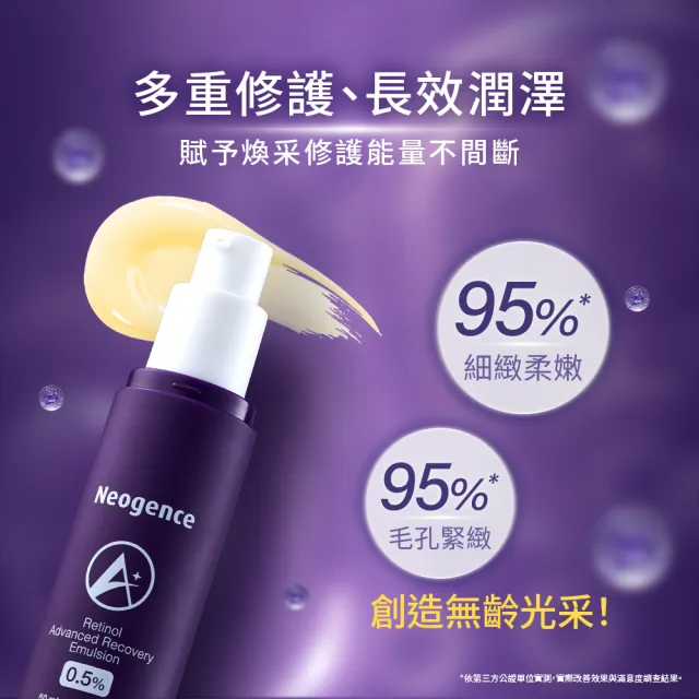 【Neogence 霓淨思】0.5%穩膚煥采A醇修護乳50ml-2入