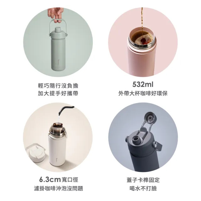 【mo select】買1送1_換換一杯雙蓋陶瓷塗層真空保溫隨行杯(隨行杯/保溫杯瓶/保冰杯瓶/水壺)
