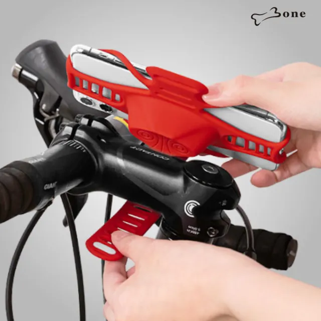 【Bone 蹦克】單車手機綁3 ｜Bike Tie Pro 3 -紅色 (自行車手機支架/手機架配件/龍頭/環保矽膠/可水洗)