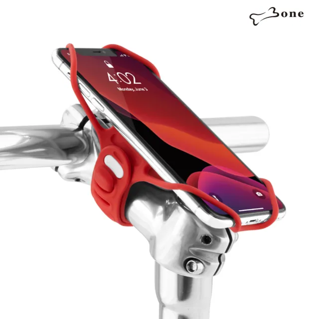 【Bone 蹦克】單車手機綁3 ｜Bike Tie Pro 3 -紅色 (自行車手機支架/手機架配件/龍頭/環保矽膠/可水洗)