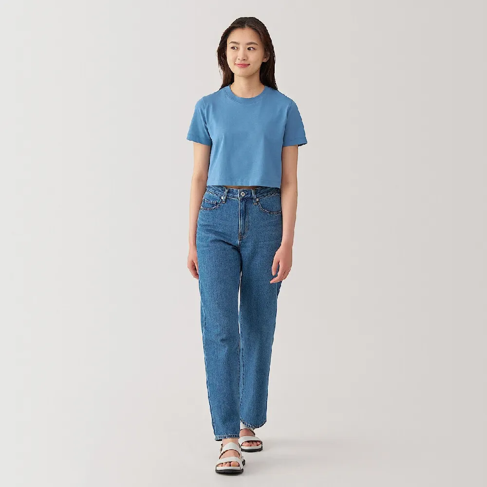 【MUJI 無印良品】女涼感短版短袖T恤(共4色)