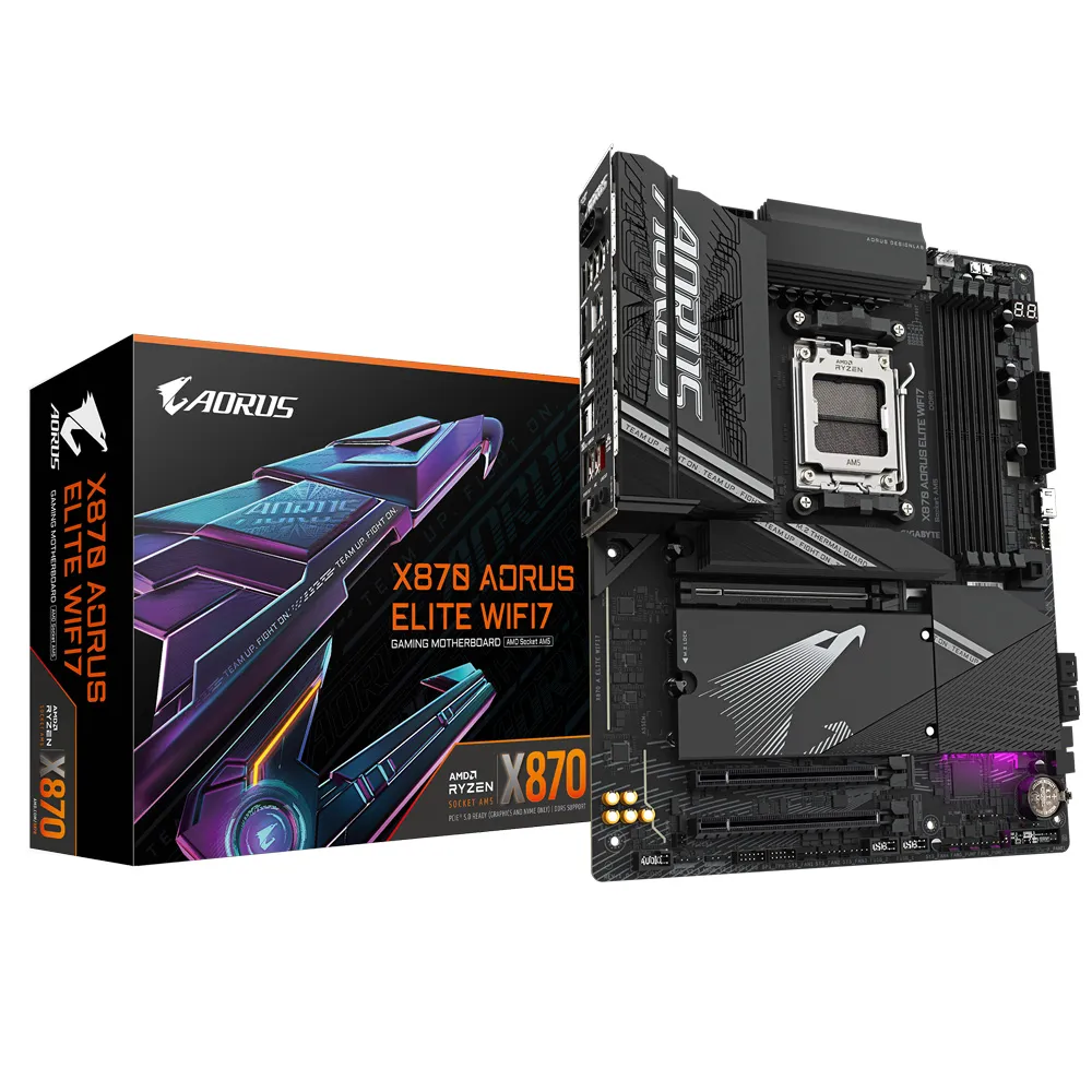 【GIGABYTE 技嘉】X870 AORUS ELITE WIFI7 DDR5 主機板+AMD R9 9950X代理盒裝16核32緒 中央處理器(M+C組合)