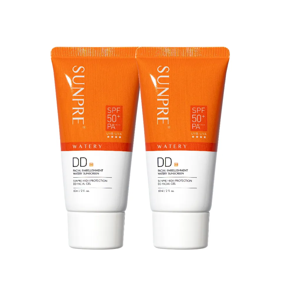 【荷麗美加】上麗高效DD潤澤水防曬60ml-2入組(潤色防曬/SPF50+/PA++++/防曬/美白)