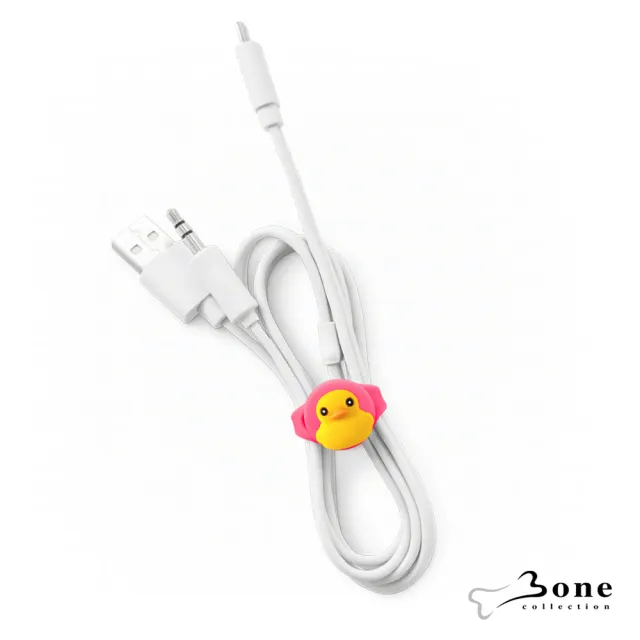 【Bone 蹦克】逗扣Q束繩 3件組 (收線器/可愛造型/無毒認證矽膠)