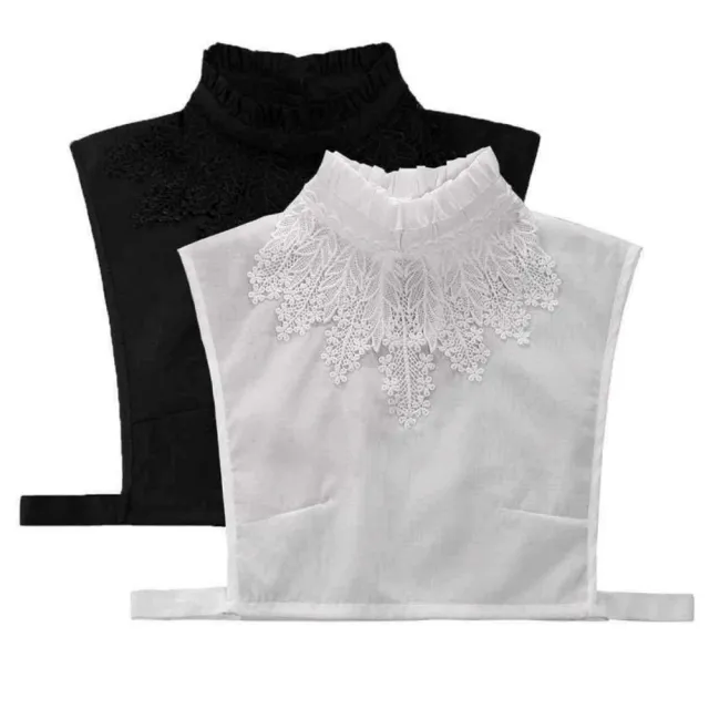 【巴黎精品】現貨限搶 假領子襯衫領片(木耳立領雪花片花邊女裝配件2色a1gg5)5.26
