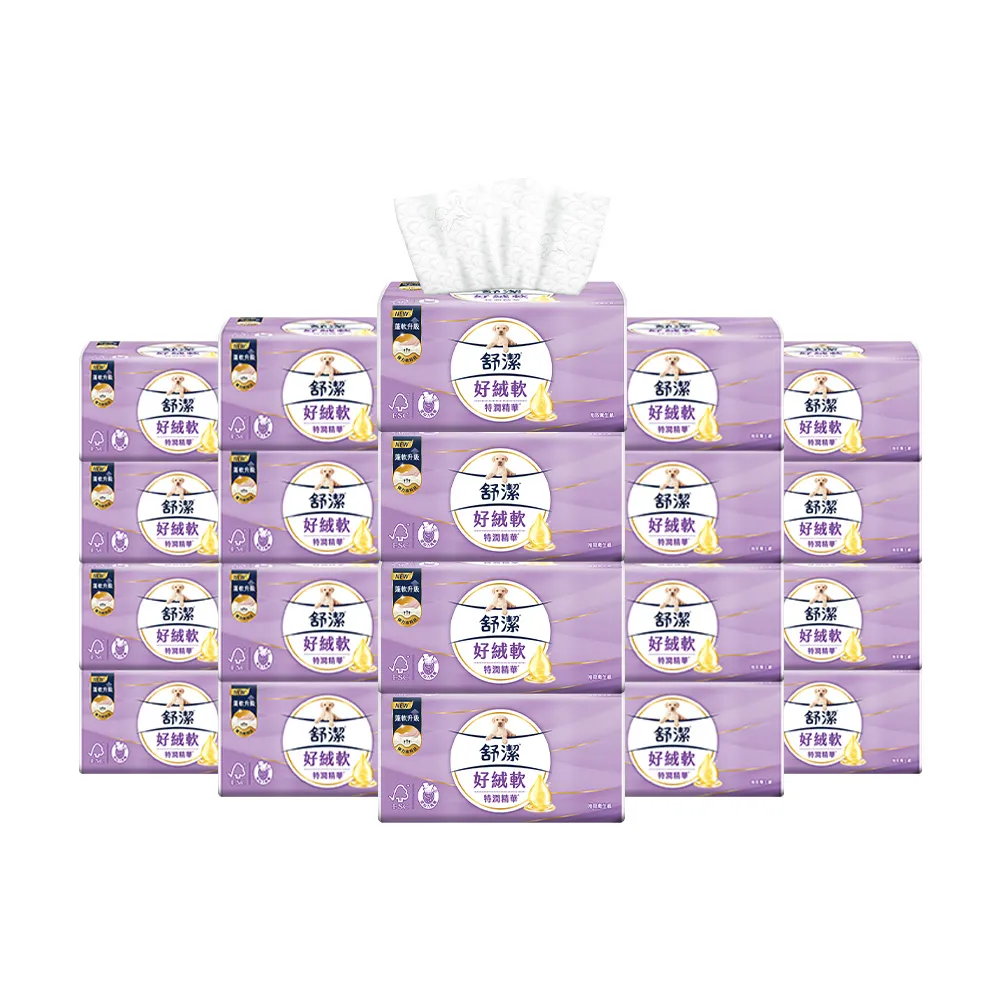 moPro會員專屬【Kleenex 舒潔】 好絨軟抽取式衛生紙-特潤精華120抽x48包/箱