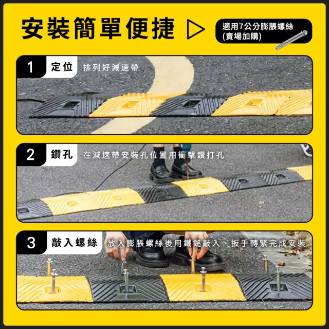 交通減速帶 耐壓減速墊 道路減速丘 黃黑減速帶 地下室減速坡 180-TRA35RP 車道減速 車道減速坡