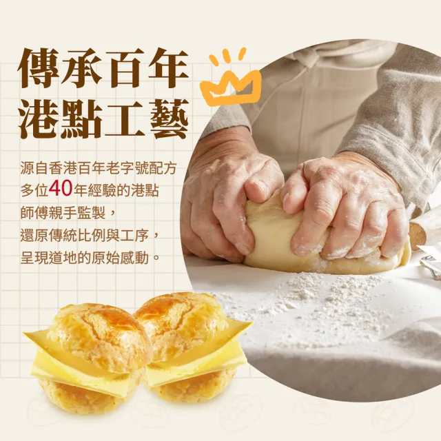 【金品】冰火菠蘿油★含奶油切片 6個*4袋(港式點心 菠蘿包 奶油麵包 港點)