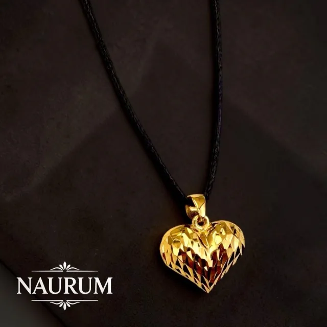 (NAURUM)黃金墜飾心動軌跡0.89錢附贈皮繩