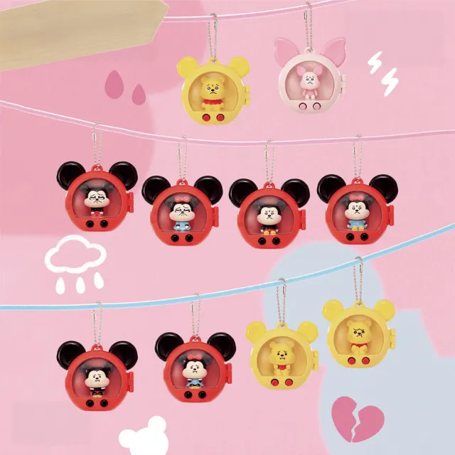 【YENDAR 研達】迪士尼米奇和朋友們 MINI委屈巴巴系列盲盒(9入/中盒)(一鍵亮起小燈安撫寶寶們)