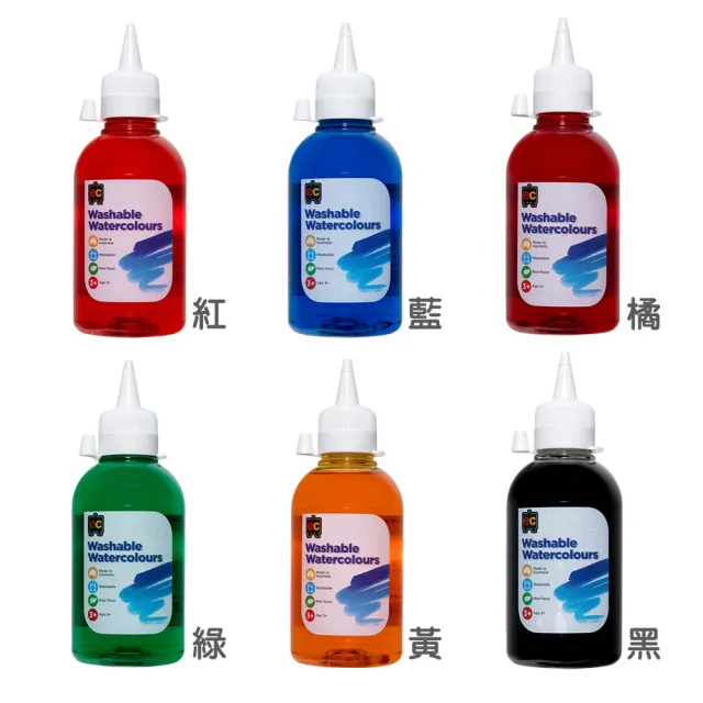 澳洲EC 水顏料6色組(250mlx6)液態水彩 彩色墨水