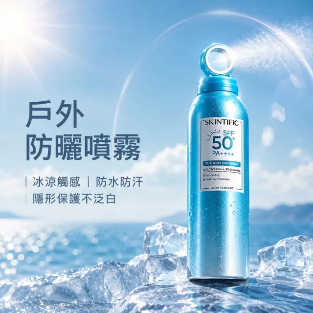 【SKINTIFIC】5x戶外防曬噴霧 250ml