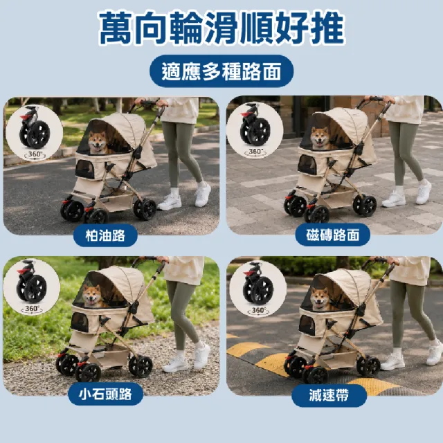 【KIDS PARK】Ingborsa寵物推車/折疊收納款(狗推車/寵物外出推車/貓推車/寵物手推車/折疊式推車)