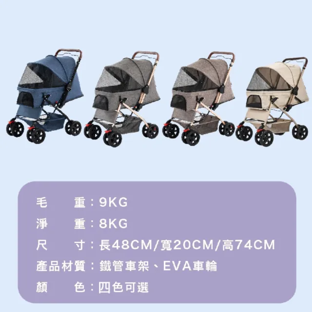 【KIDS PARK】Ingborsa寵物推車/折疊收納款(狗推車/寵物外出推車/貓推車/寵物手推車/折疊式推車)