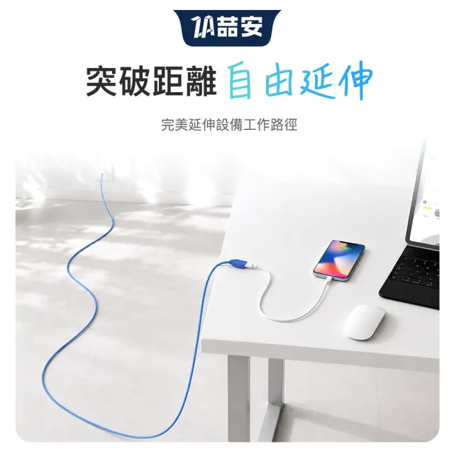 【ZA 喆安】USB 3.2 Gen 1 5G Type-A to Type-A 公對母延長線 1.5M 支援MacBook/筆電/桌機/硬碟