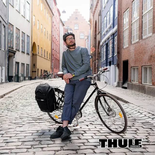 【Thule 都樂】Paramount 自行車置物袋和背包 兩用包 26L 黑色 (公司貨)