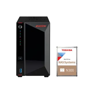 【ASUSTOR 華芸】搭東芝NAS 10TB★AS5402T 2Bay NAS 網路儲存伺服器