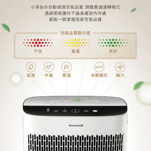 【Honeywell】淨味空氣清淨機 HPA5250WTWV1(適用10-20坪｜小淨★寵物 幼兒 友善)