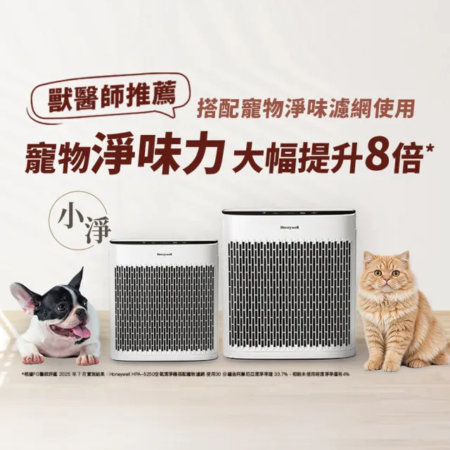 【Honeywell】(超值雙入組)淨味空氣清淨機 HPA5150WTWV1(適用5-10坪｜小淨)