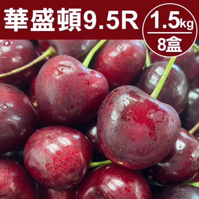 【甜露露】箱購-華盛頓9.5R櫻桃1.5kgX8盒(空運)
