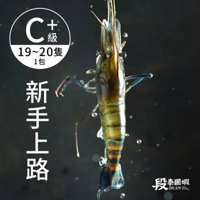 【段泰國蝦】屏東鮮凍泰國蝦 普拉斯大蝦 C+級入門款600g(約19-20隻 中等尺寸適合各種料理)
