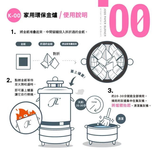 京展環保 台灣製造 材質升級 K-00家用環保金爐-固定腳式(中元節/金紙/紙紮/招財)