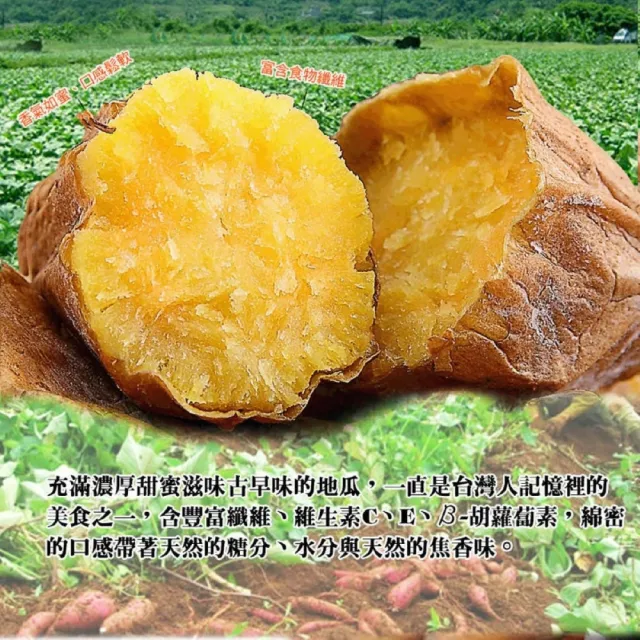 【綠之醇】冰烤地瓜-4包組(1000g±5%/包/番薯/台農57)