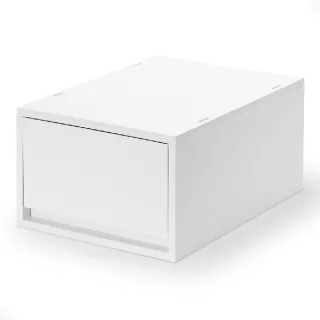 【MUJI 無印良品】PP盒/深型/正反疊/白灰