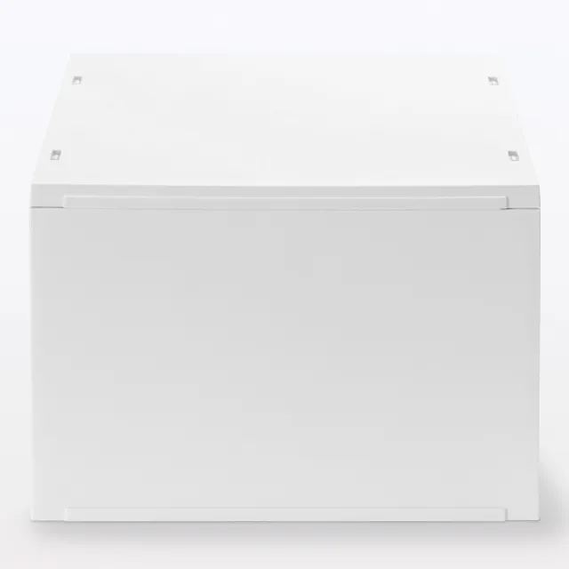 【MUJI 無印良品】PP盒/深型/正反疊/白灰