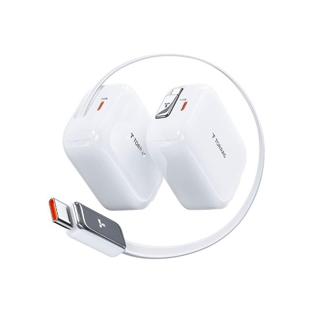 【TORRAS 圖拉斯】FlexLine 67W 伸縮線PD快充充電器(小巧美力 伸縮快充)