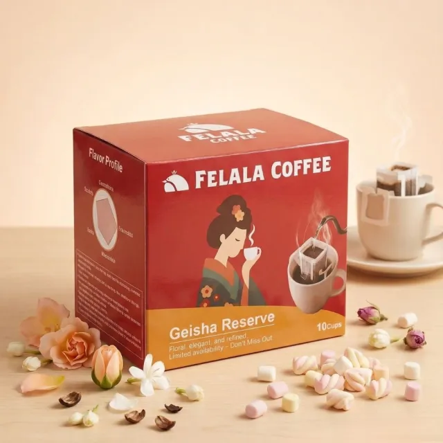 【Felala 費拉拉】藝伎濾掛 精品咖啡濾掛包 10包/盒