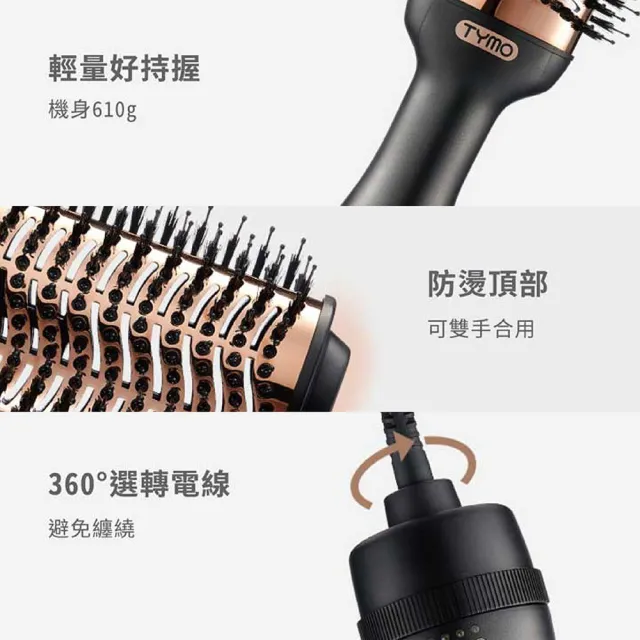 【TYMO】VOLUMIZER 負離子熱風梳（吹風機/造型梳/蓬鬆髮根/熱風梳）