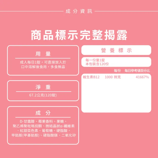 【Nature’s Truth 綠萃淨】活性甲基B12 1000微克口含錠(120錠/瓶)